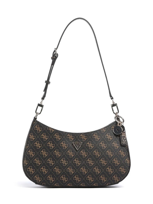 GUESS NOELLE 2 Borsa a spalla 4G logo brown - Borse Donna