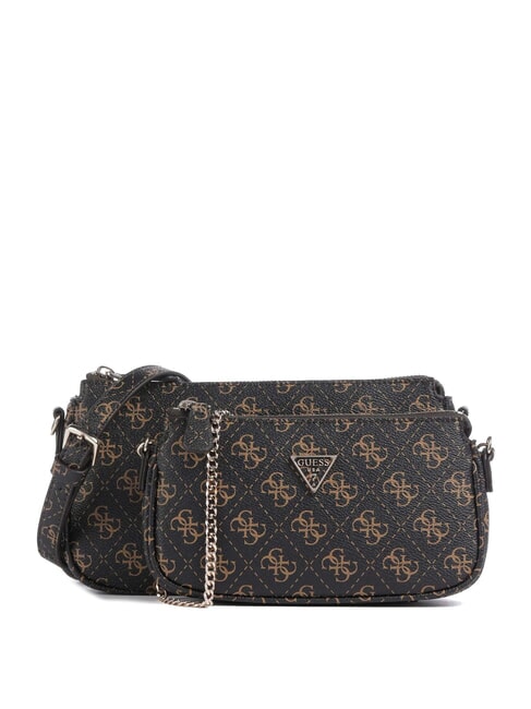 GUESS NOELLE 2 Borsa a tracolla 2 in 1 con logo 4G brown - Borse Donna