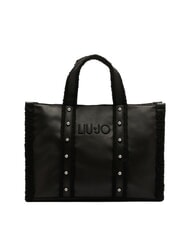 LIUJO ANIMALIER Shopping bag grande NERO - Borse Donna - 1