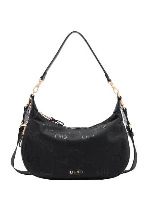 LIUJO KALISKA Borsa hobo media in nylon NERO - Borse Donna