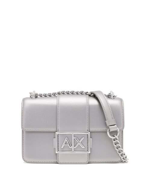 ARMANI EXCHANGE JODIE Borsa piccola a tracolla con catena gunmetal - Borse Donna