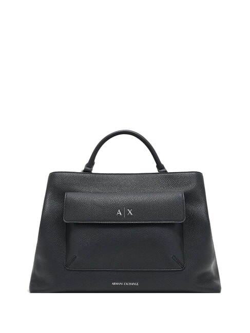 ARMANI EXCHANGE NICOLE Borsa a mano con tasca e tracolla black - Borse Donna