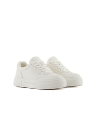 ARMANI EXCHANGE KURT MINI-TUMBLED Sneakers con suola alta off white - Scarpe Donna - 1