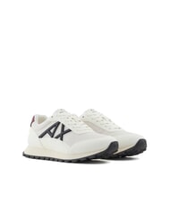 ARMANI EXCHANGE DROP MICROSUEDE Sneakers con logo a contrasto off white+deep navy+pomenegrat - Scarpe Uomo - 1