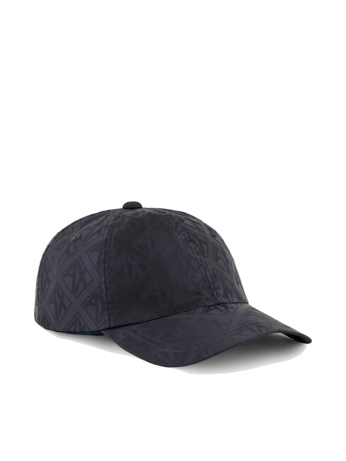 ARMANI EXCHANGE BASEBALL HAT Cappellino in tessuto satinato deep navy - Cappelli