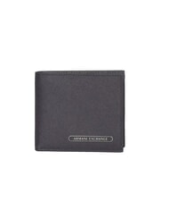 ARMANI EXCHANGE BARCELONA Portafoglio bifold in pelle saffiano - Portafogli Uomo