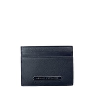 ARMANI EXCHANGE BARCELONA Porta carte di credito piatto in pelle - Portafogli Uomo