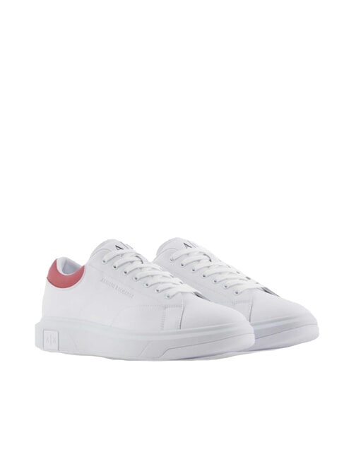 ARMANI EXCHANGE ACTION Sneakers in pelle op.white+cardinal - Scarpe Uomo