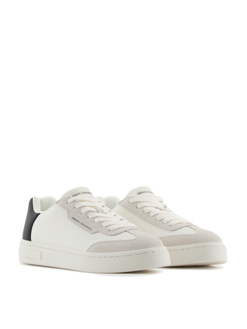 ARMANI EXCHANGE A|X Sneakers con dettaglio a contrasto off white+black - Scarpe Donna