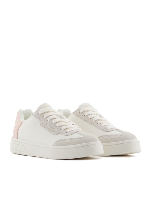 ARMANI EXCHANGE A|X Sneakers con dettaglio a contrasto off white+light rose - Scarpe Donna