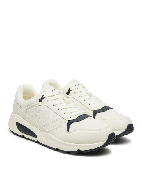 ARMANI EXCHANGE A|X Sneakers con logo laterale off white+jet set - Scarpe Uomo