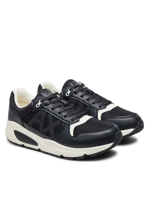 ARMANI EXCHANGE A|X Sneakers con logo laterale deep navy+off white - Scarpe Uomo