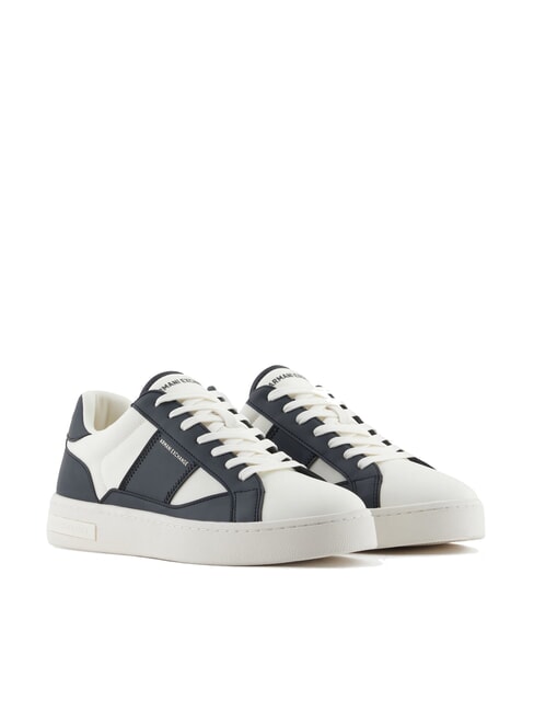 ARMANI EXCHANGE A|X Sneakers con inserti a contrasto off white+jet set - Scarpe Uomo