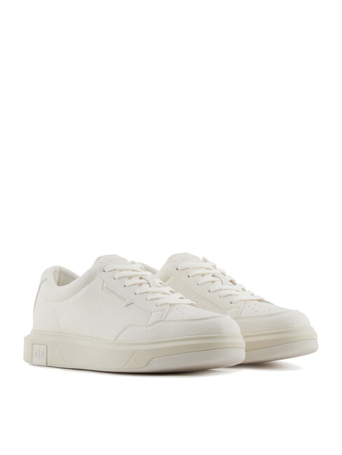 ARMANI EXCHANGE A|X Sneakers basic con impunture WHITE / OFF WHITE - Scarpe Uomo
