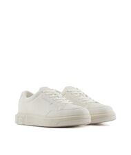 ARMANI EXCHANGE A|X Sneakers basic con impunture WHITE / OFF WHITE - Scarpe Uomo - 1