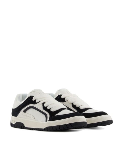 ARMANI EXCHANGE A|X Sneakers over con inserti a contrasto off white+black - Scarpe Uomo