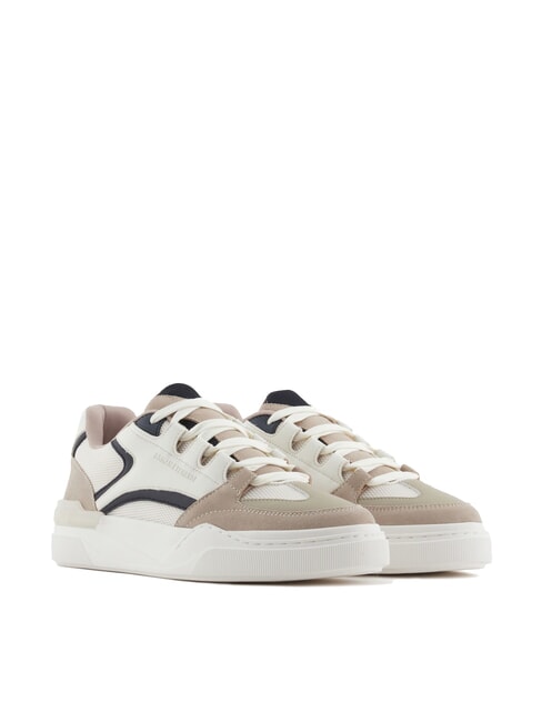 ARMANI EXCHANGE A|X Sneakers con dettagli in pelle suede plaza taupe+deep nav - Scarpe Uomo