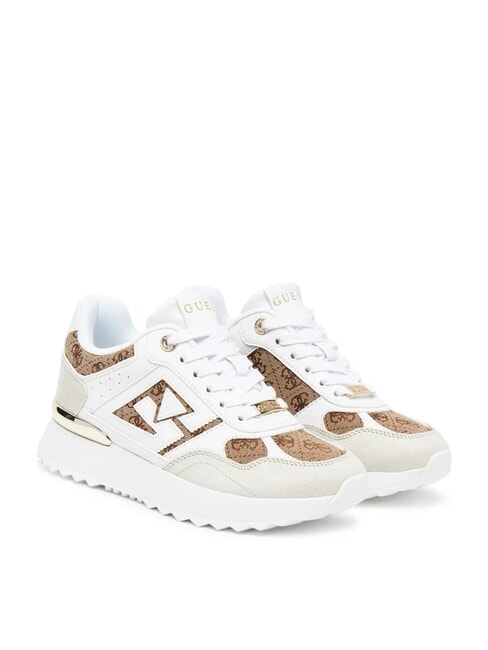 GUESS KORENZO Sneakers runner 4G logo Beige/Brown - Scarpe Donna