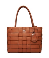 GUESS MAYLEE Borsa shopping intrecciata caramel - Borse Donna - 1