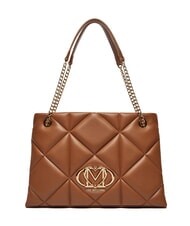 LOVE MOSCHINO GEOMETRIC Borsa a spalla manici catena cammello - Borse Donna - 1