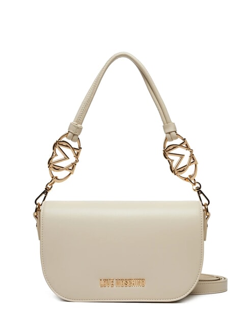 LOVE MOSCHINO JEWEL Borsa a spalla con tracolla avorio - Borse Donna