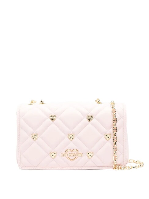 LOVE MOSCHINO SWEET STUDS Borsa a spalla con catena cipria - Borse Donna