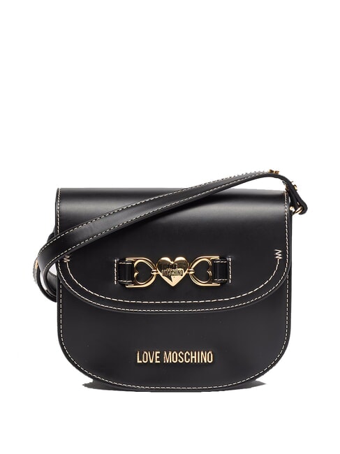 LOVE MOSCHINO LOVE CHAIN Borsa mini a tracolla Nero - Borse Donna