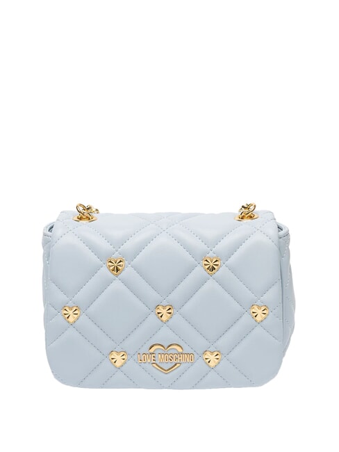 LOVE MOSCHINO SWEET STUDS Borsa mini a tracolla con borchiette Azzurro chiaro - Borse Donna