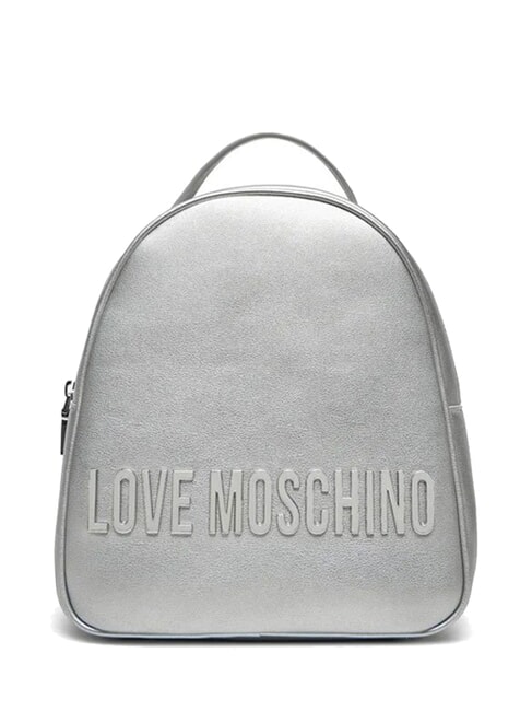 LOVE MOSCHINO LOGO LETTERING Zainetto silver - Borse Donna