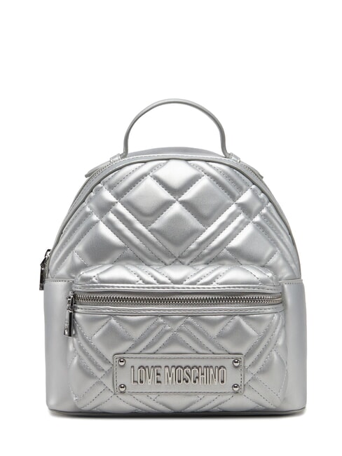 LOVE MOSCHINO QUILTED Zainetto trapuntato silver - Borse Donna
