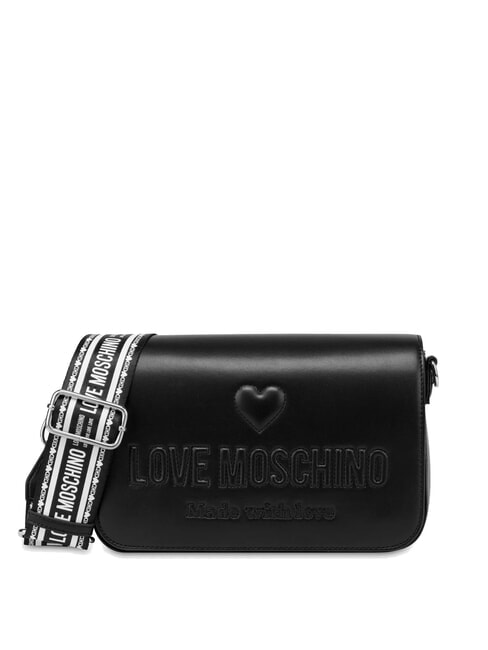 LOVE MOSCHINO MADE WITH LOVE Borsa a tracolla Nero/nero - Borse Donna