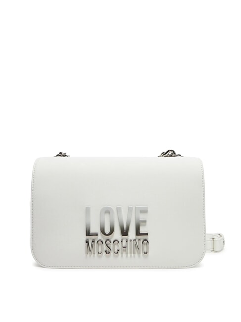 LOVE MOSCHINO LETTERING BICOLOR Borsa a tracolla bianco - Borse Donna