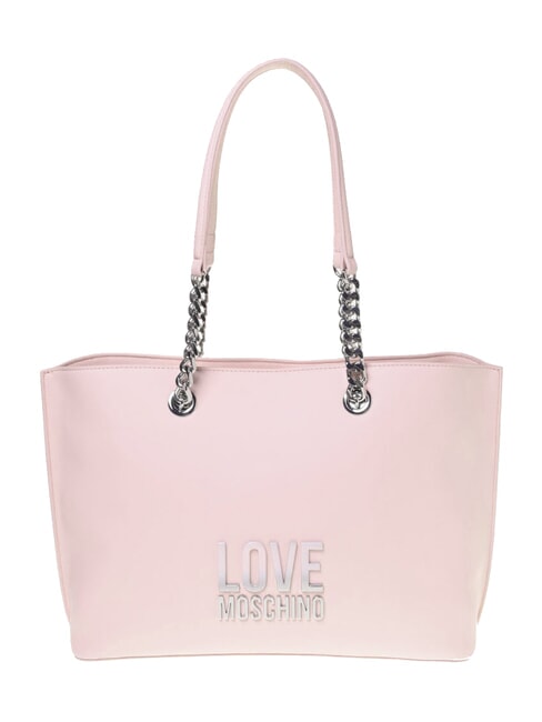 LOVE MOSCHINO PRISM Borsa shopping manici catena cipria - Borse Donna