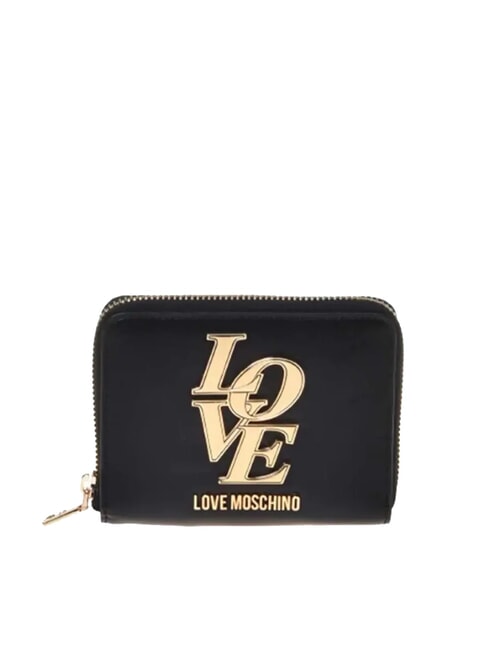 LOVE MOSCHINO LOVE Portafoglio mini zip around Nero - Portafogli Donna