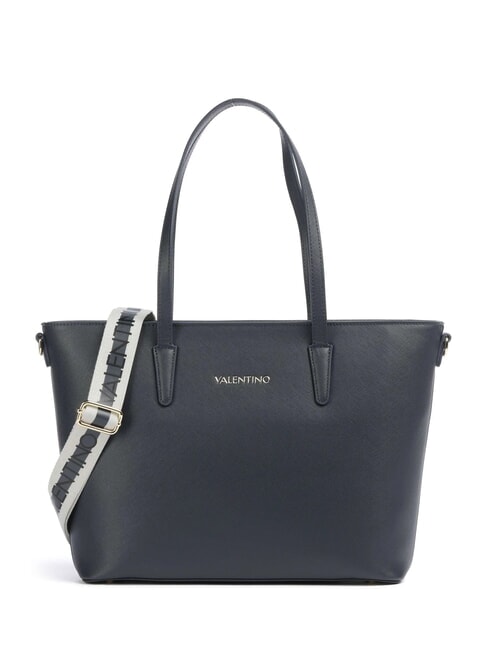 MARIO VALENTINO ZERO RE Borsa shopping con tracolla logata blu notte - Borse Donna