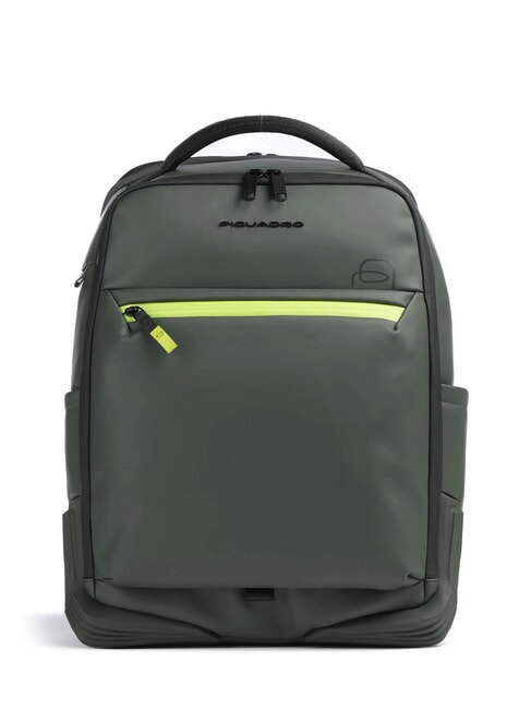 PIQUADRO CORNER SPECIALE GOMMATO  Zaino porta pc 15,6" VERDE - Zaini da lavoro porta PC
