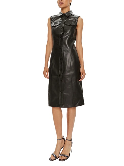 CALVIN KLEIN CK JEANS Vestito giromanica al ginocchio ck black - Vestiti Donna