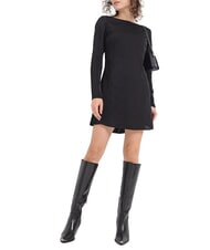 CALVIN KLEIN CK JEANS Vestito corto manica lunga logo all over - Vestiti Donna