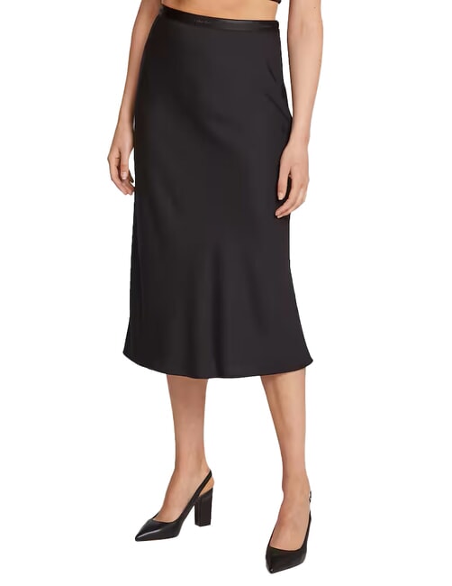 CALVIN KLEIN CK Gonna longuette lucida ck black - Gonne Donna
