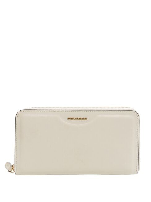 PIQUADRO GEA Portafoglio in pelle bianco - Portafogli Donna