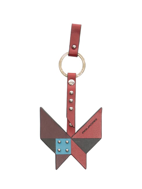 PIQUADRO MUSE Portacard in pelle e metallo bordeaux - Portachiavi