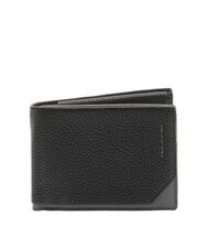 PIQUADRO TALLIN Portafoglio pelle  flap e portamonete Nero - Portafogli Uomo - 1