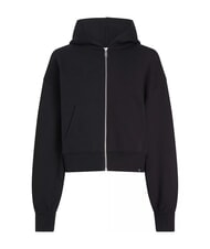 CALVIN KLEIN CK JEANS Felpa corta full zip con cappuccio - Felpe Donna
