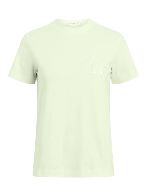 CALVIN KLEIN CK JEANS T-shirt a maniche corte in cotone celadon green - T-shirt e Top Donna