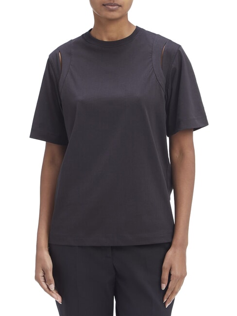 CALVIN KLEIN CK T-shirt cut-out a maniche corte ck black - T-shirt e Top Donna