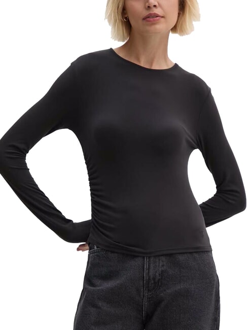 CALVIN KLEIN CK JEANS T-shirt girocollo a maniche lunghe ck black - T-shirt e Top Donna