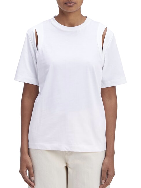 CALVIN KLEIN CK T-shirt cut-out a maniche corte bright white - T-shirt e Top Donna