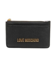 LOVE MOSCHINO JEWEL Portacarte piatto con zip Nero - Portafogli Donna - 1