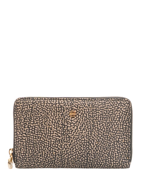 BORBONESE CLASSICA  Portafoglio zip around OP/NATURALE/NERO - Portafogli Donna