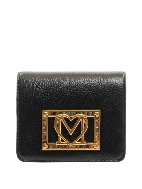 LOVE MOSCHINO LOCKED IN GOLD  Portafoglio small Nero - Portafogli Donna